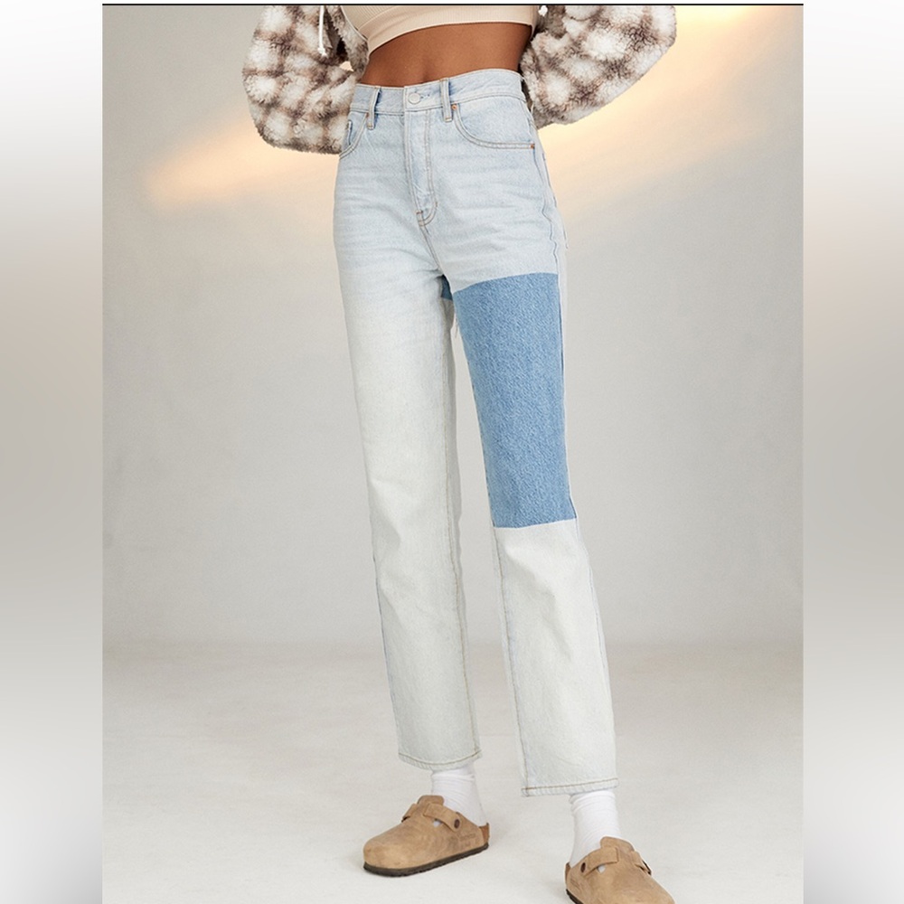 PacSun Eco Repair Stripe Dad Jeans, Size 28
